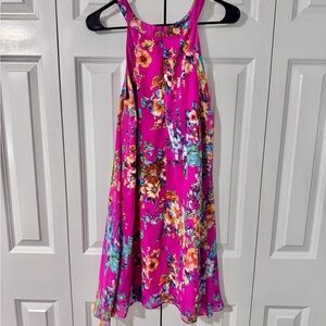 Betsey Johnson Vibrant Floral Dress - Pink and Multicolor